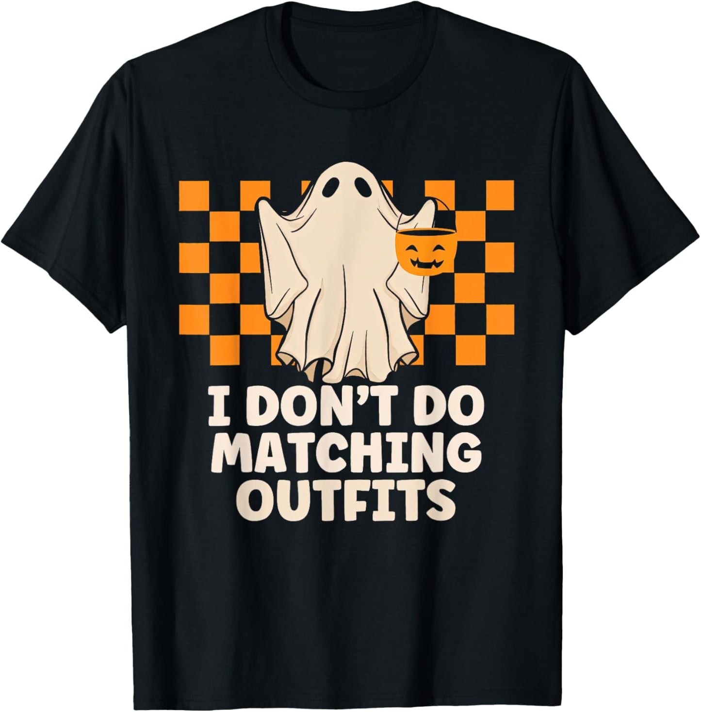 I Don't Do Matching Outfits Matching Couple Halloween T-Shirt - T-Shirt | Black