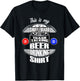 Funny Shuffleboard Playing League Beer Drinking Gift T-Shirt - T-Shirt | Black