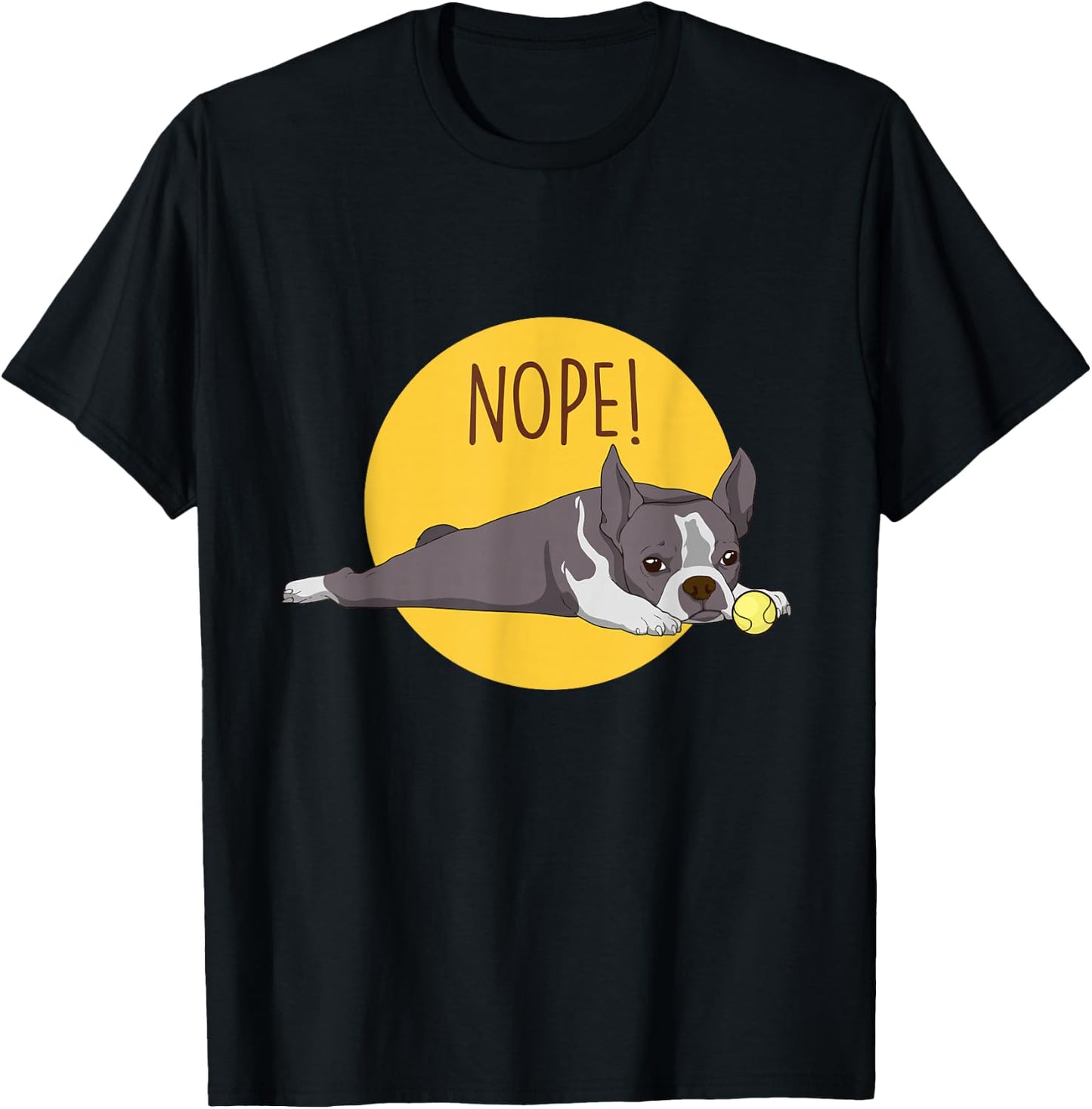 Boston Terrier Dog Shirt Lazy Boston Terrier Mom Dad T-Shirt - T-Shirt | Black