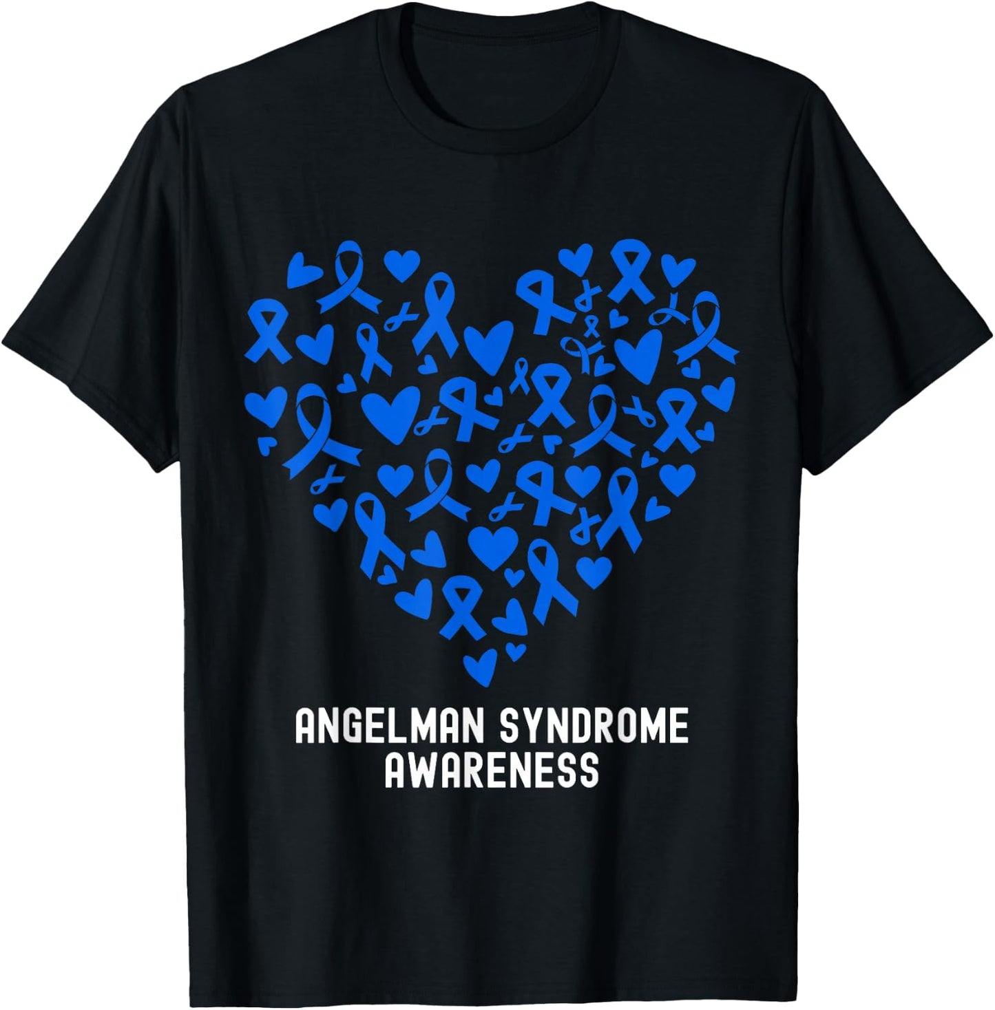 I Wear Blue Angelman Syndrome Awareness T-Shirt - T-Shirt | Black