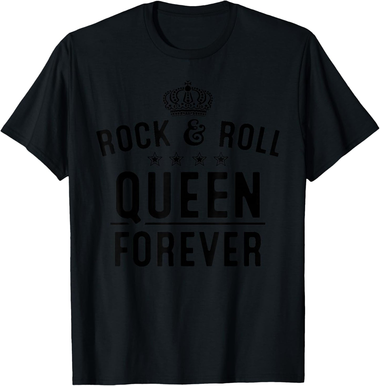 Funny Rock N Roll Queen Concert Gift Ladies Girls T-Shirt - T-Shirt | Black