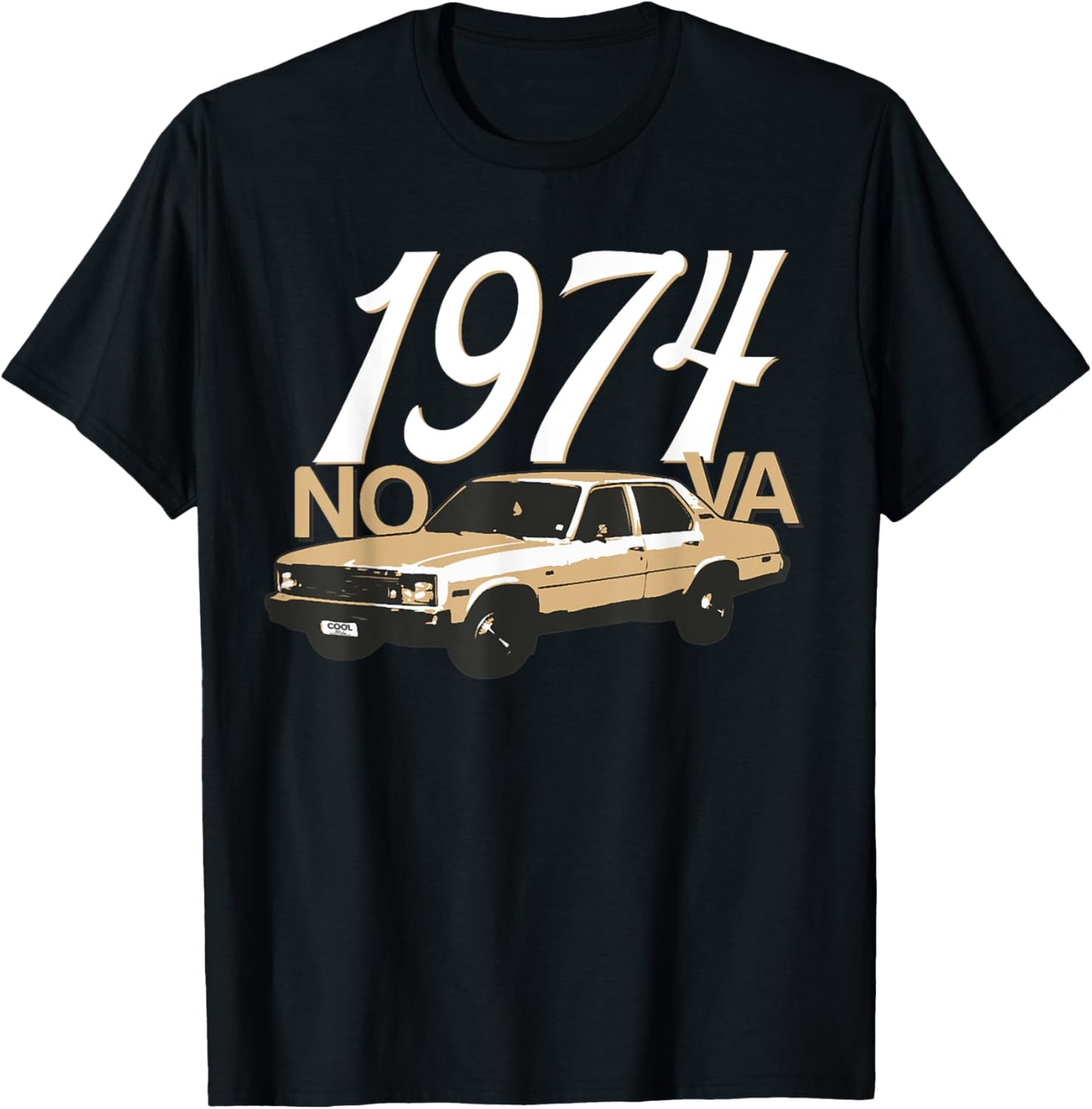 1974 74 Chevys Nova 2 Classic Car Old School Muscle Car T-Shirt - T-Shirt | Black