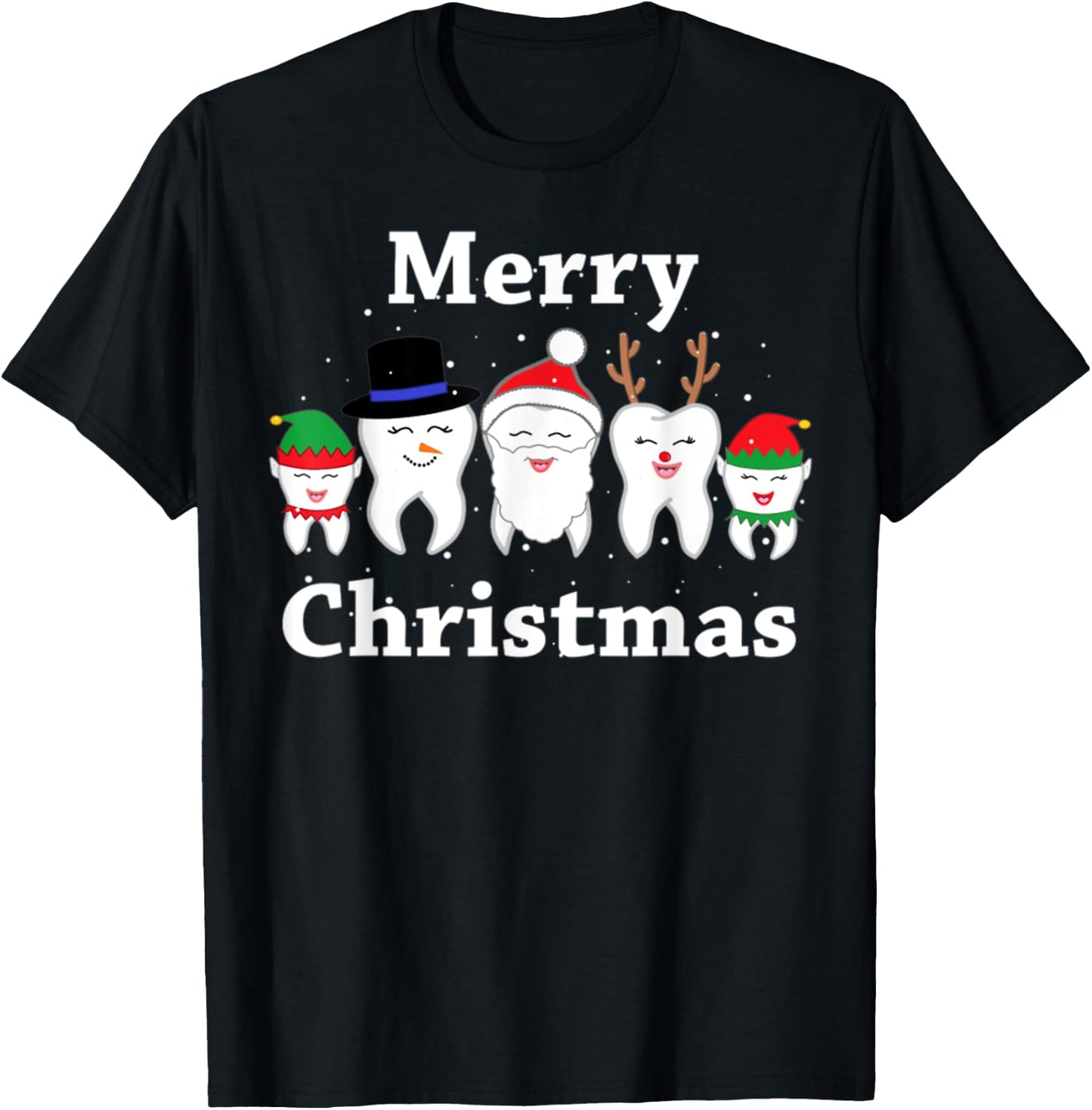 Funny Dental Ugly Christmas Sweaters T-Shirt - T-Shirt | Black