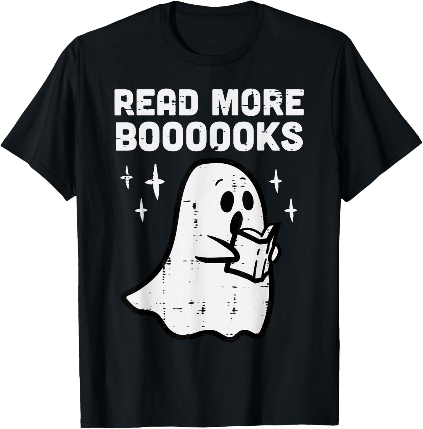 Halloween Ghost Read More Books Funny Costume Men Women Kids T-Shirt - T-Shirt | Black