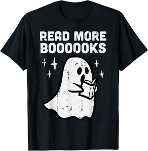 Halloween Ghost Read More Books Funny Costume Men Women Kids T-Shirt - T-Shirt | Black