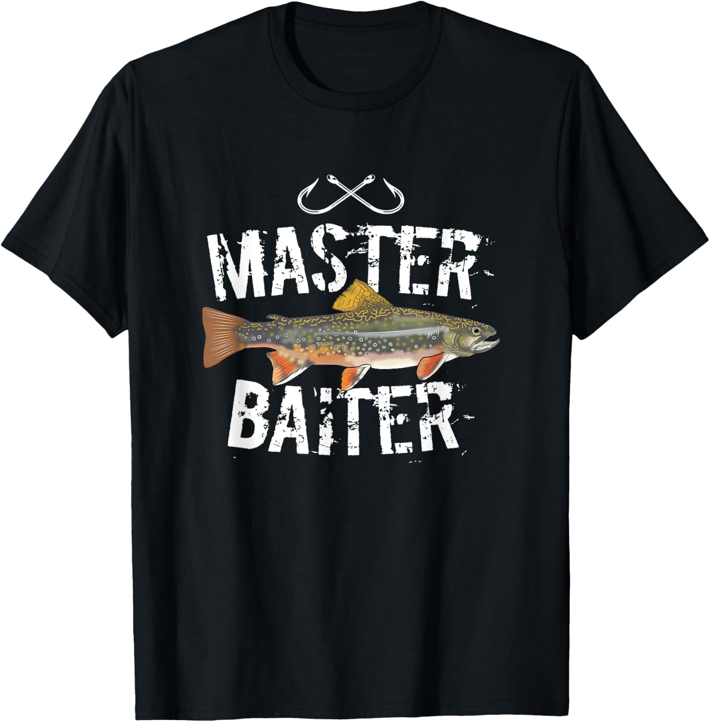 Master Baiter Brook Trout Funny Fishing Gifts Men Women T-Shirt - T-Shirt | Black