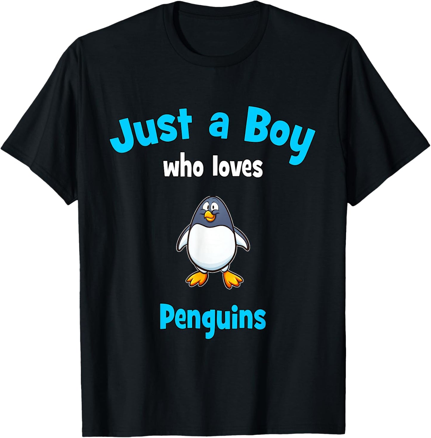 Penguin Shirt for Boys | Children's Penguin T-Shirt - T-Shirt | Black