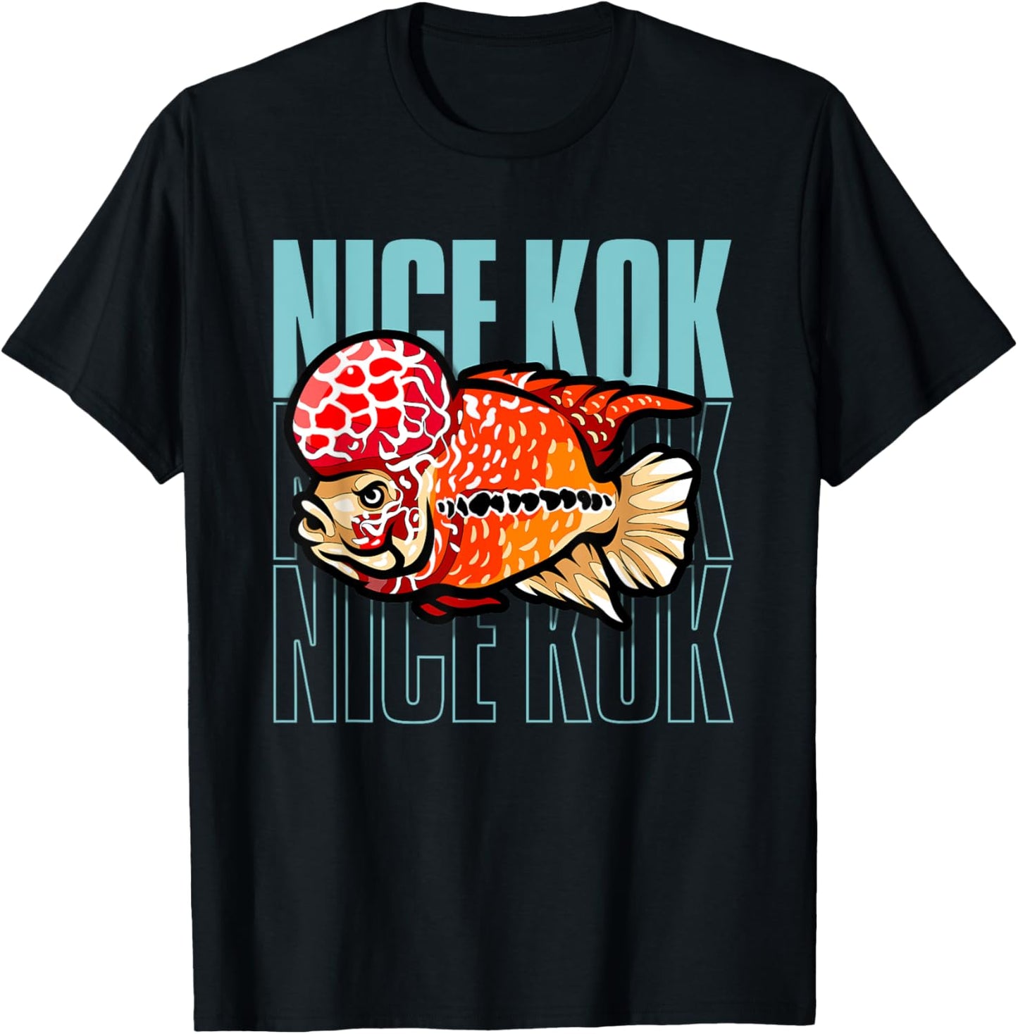 Nice Kok Funny Flowerhorn Cichlid Fish Keeper T-Shirt - T-Shirt | Black