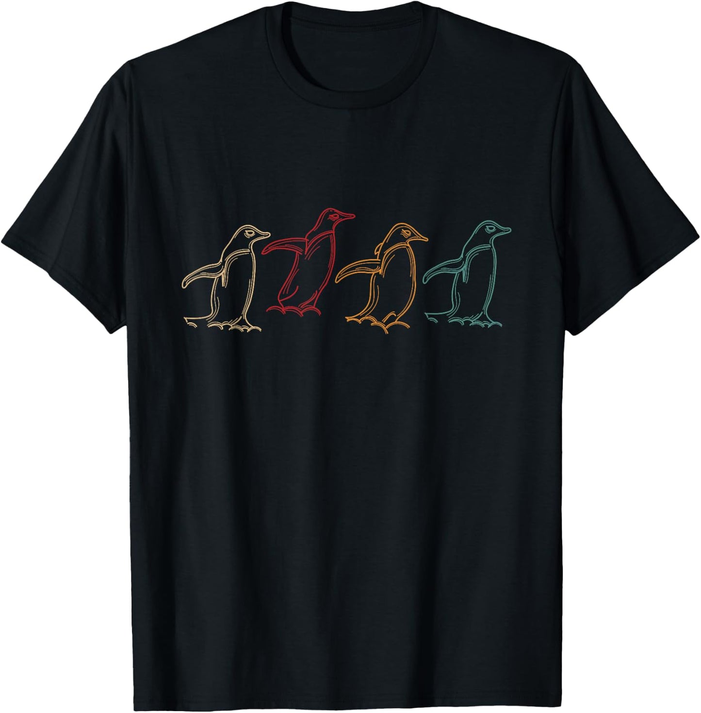 Antartica Animal Penguin T-Shirt - T-Shirt | Black