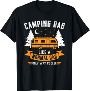 Camping Dad like a normal dad only way cooler Father T-Shirt - T-Shirt | Black