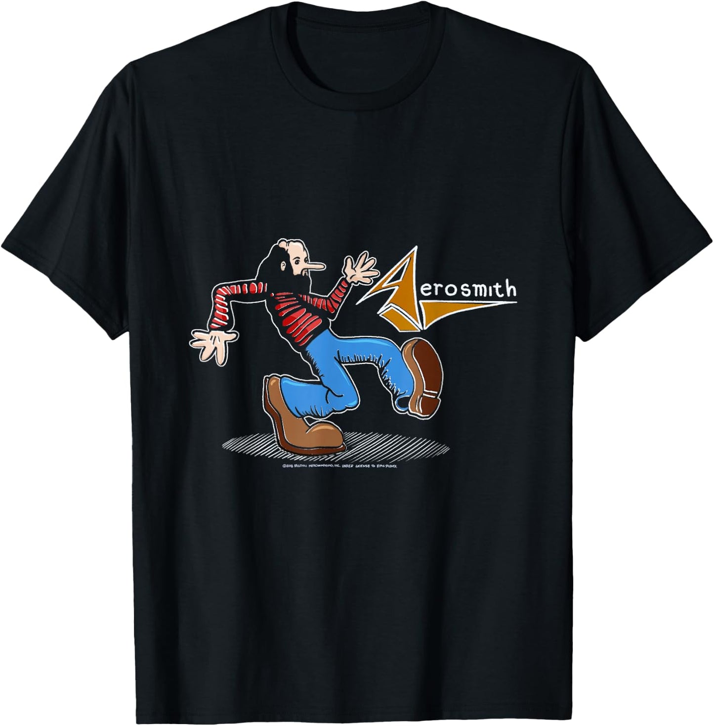 Aerosmith - Walk This Way Comic T-Shirt - T-Shirt | Black