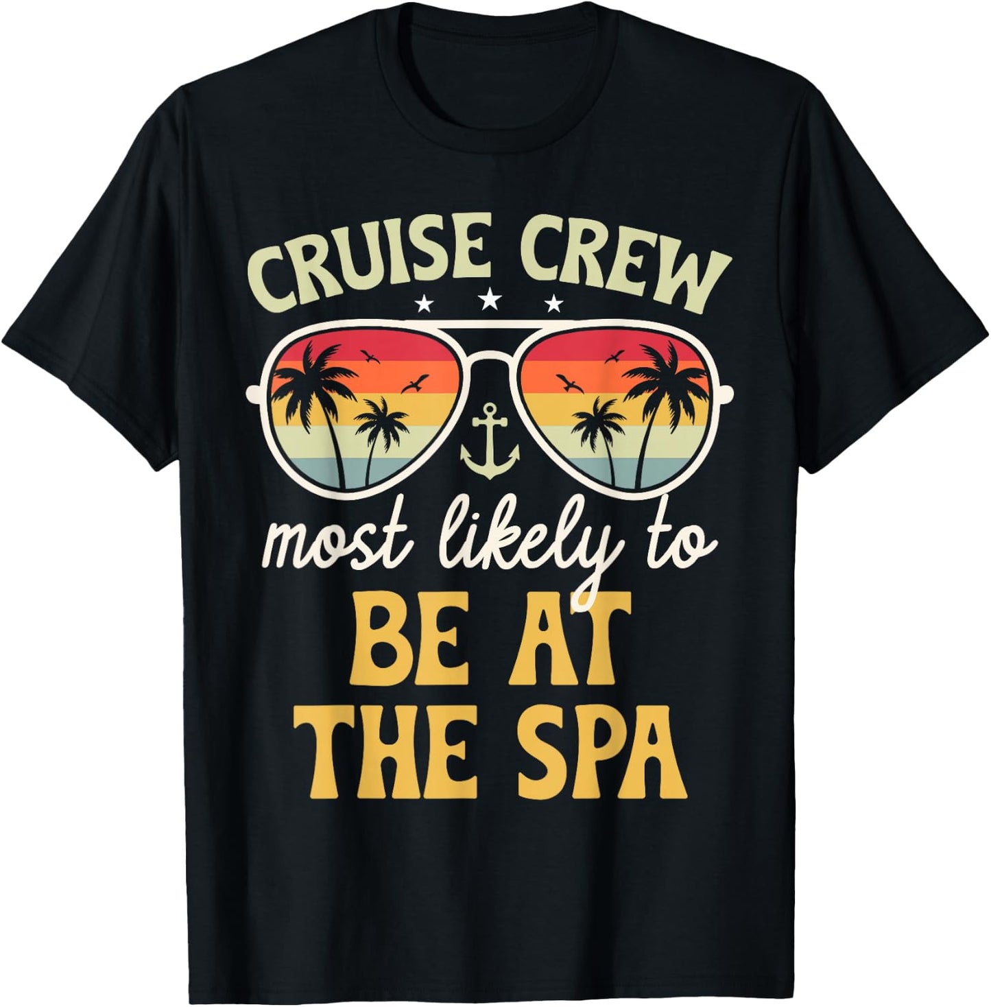 Most Likely To Be At The Spa Matching Family Cruise 2025 T-Shirt - T-Shirt | Black