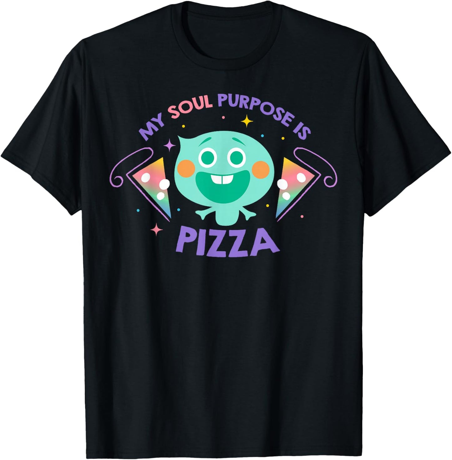 Disney Pixar Soul My Soul Purpose Is Pizza T-Shirt - T-Shirt | Black