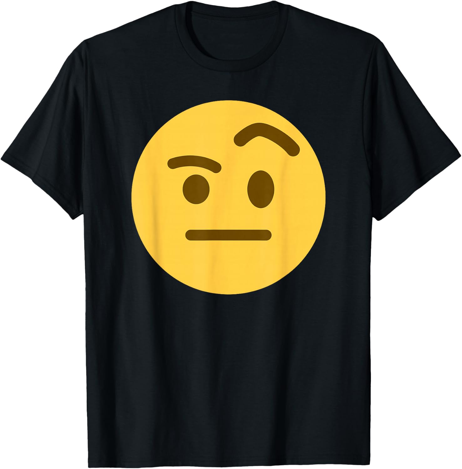 Face with Raised Eyebrow T-Shirt - T-Shirt | Black