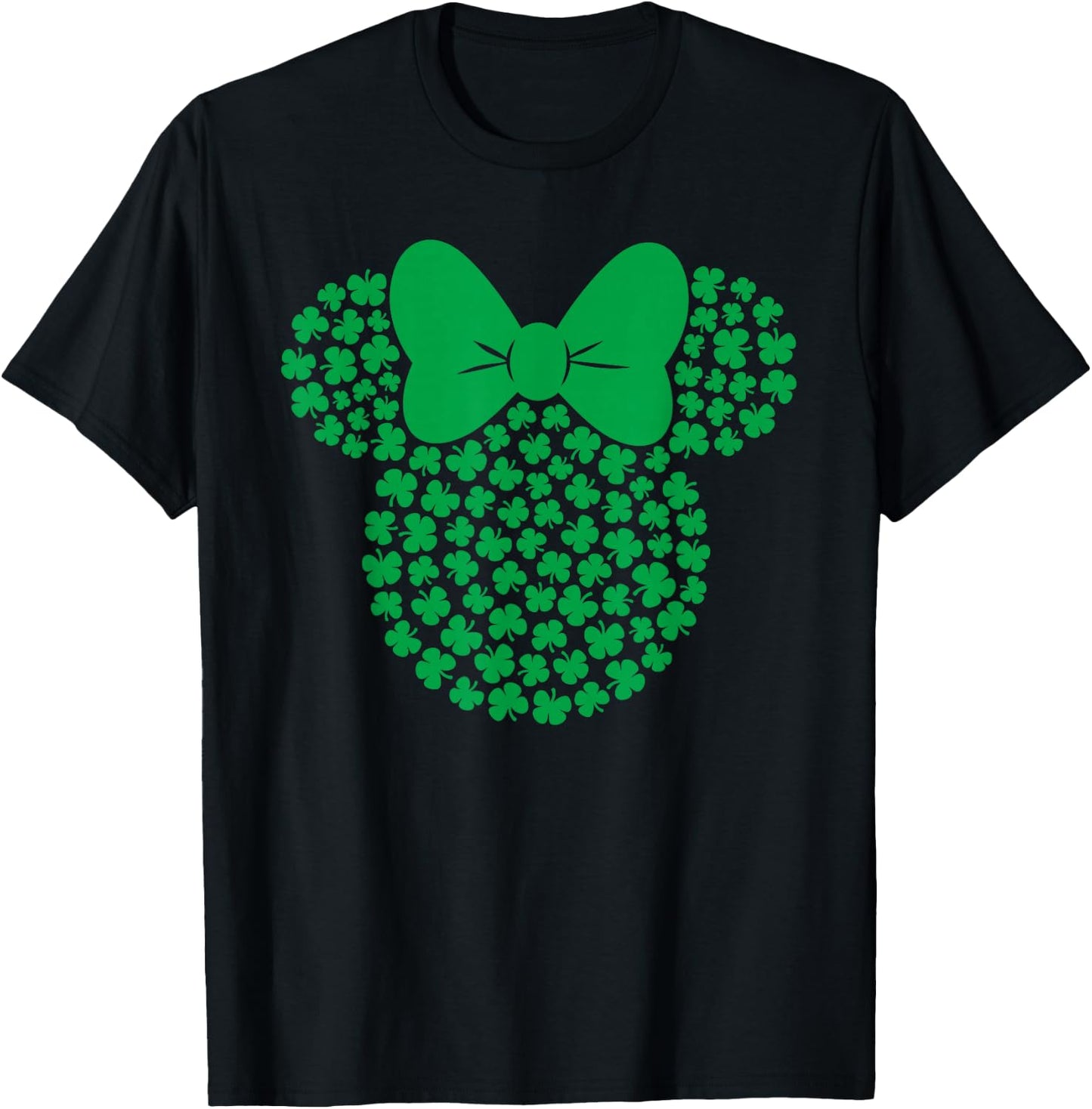 Disney Minnie Mouse Green 4-Leaf Clovers St. Patrick's Day T-Shirt - T-Shirt | Black