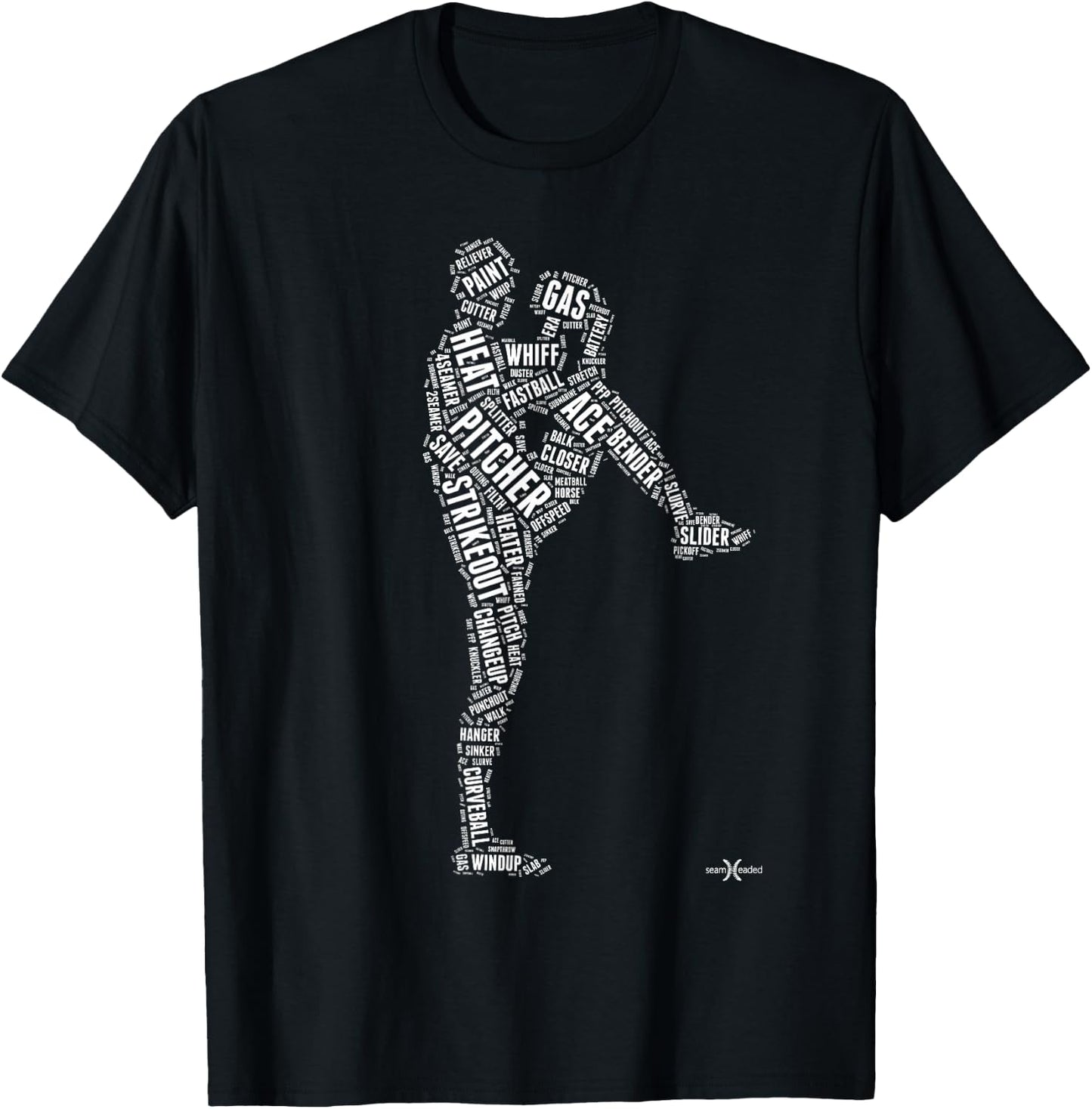 Pitcher on The Mound | Baseball Lifestyle T-Shirt - T-Shirt | Black