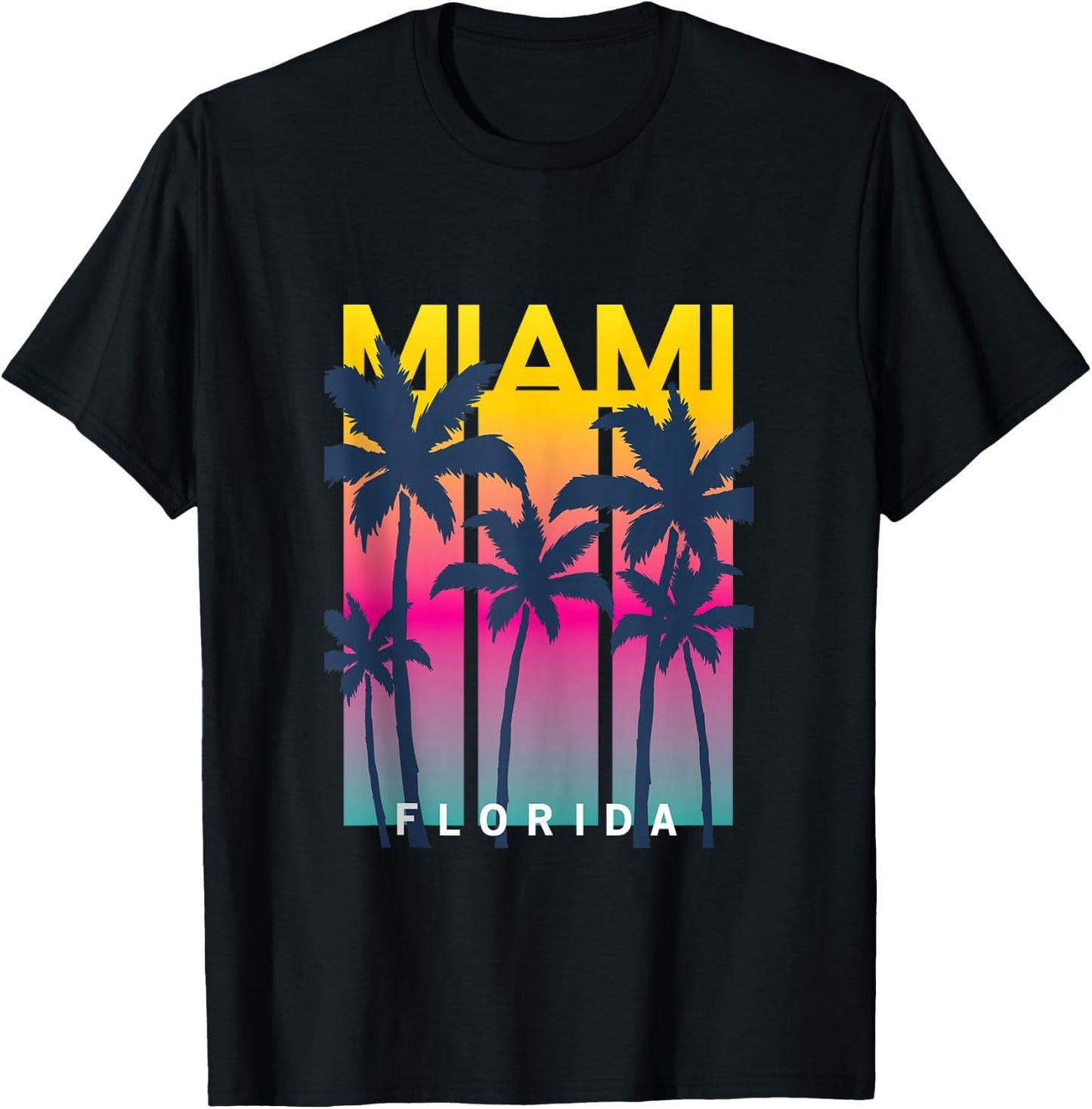 Cool Miami Florida Graphic Design , I Love Miami, Miami T-Shirt - T-Shirt | Black