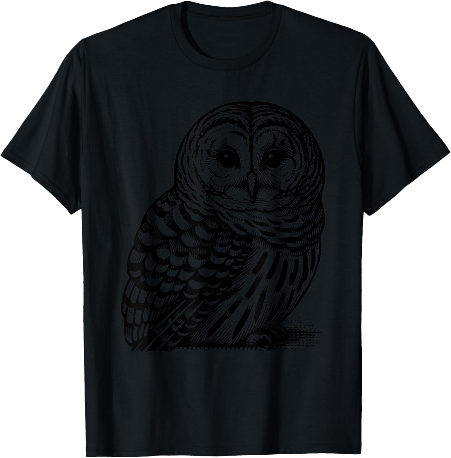 Barred Owl Bird Watching Nature Lover T-Shirt - T-Shirt | Black