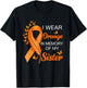 I Wear Orange In Memory Of My Sister Leukemia Awareness T-Shirt - T-Shirt | Black