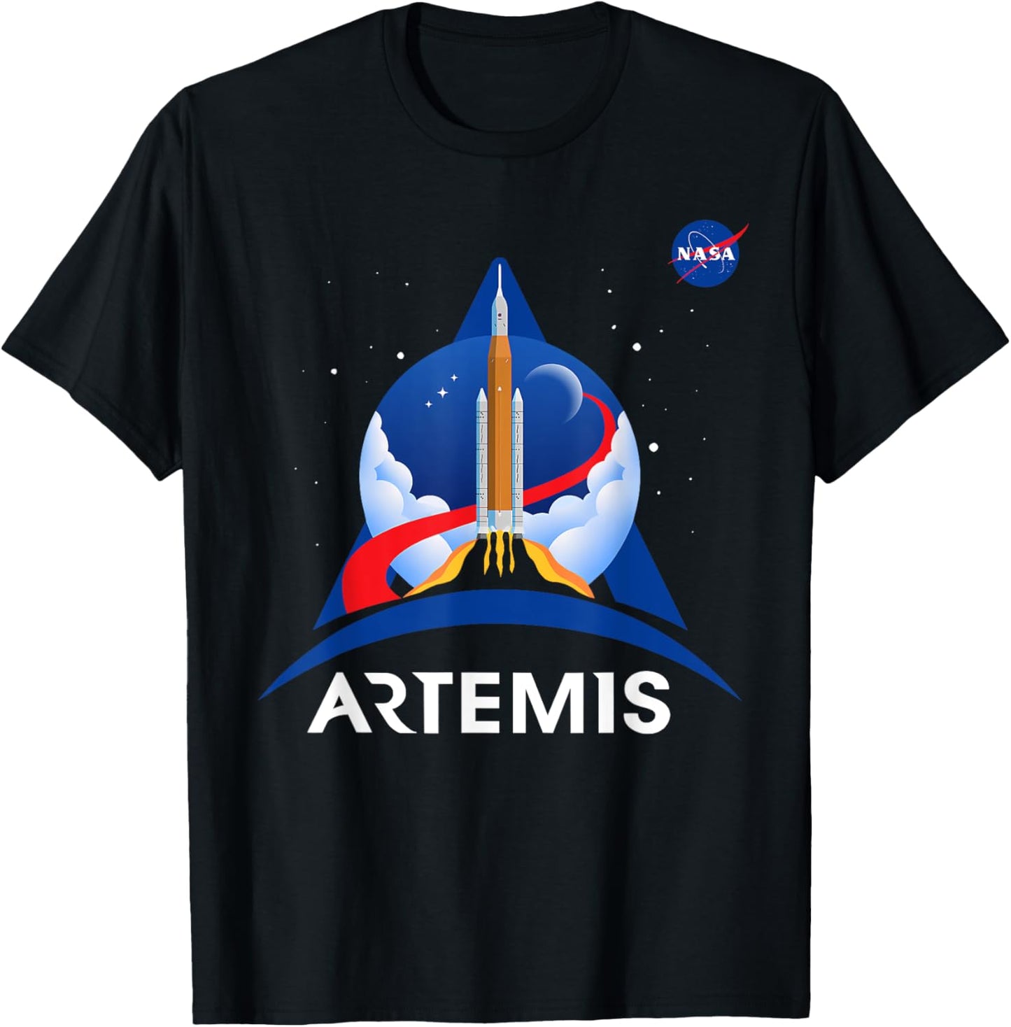 NASA Artemis Mission SLS T-Shirt - T-Shirt | Black