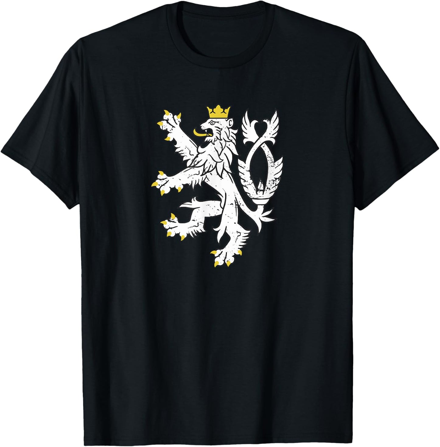 Ceska Republika Lion Coat of Arms | Czech Republic Souvenir T-Shirt - T-Shirt | Black