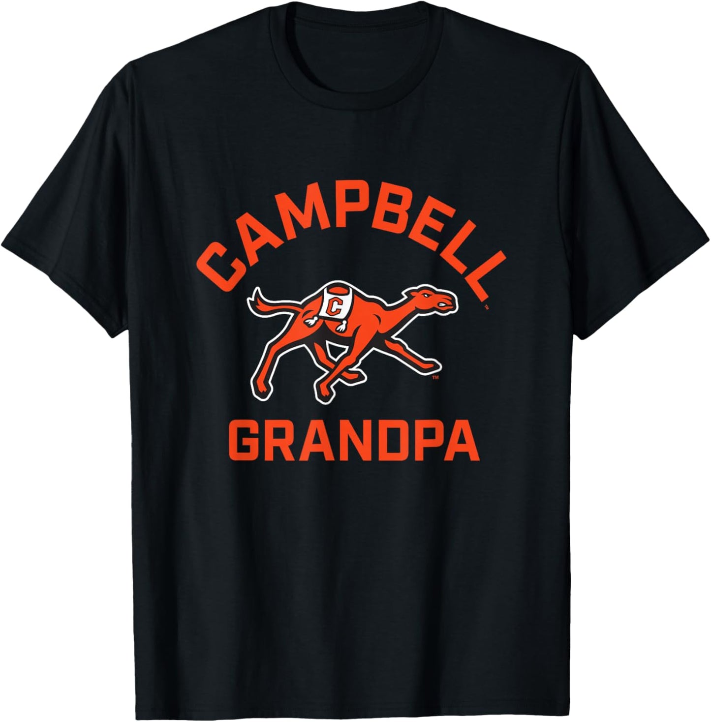 Campbell University Fighting Camels Arched Grandpa T-Shirt - T-Shirt | Black