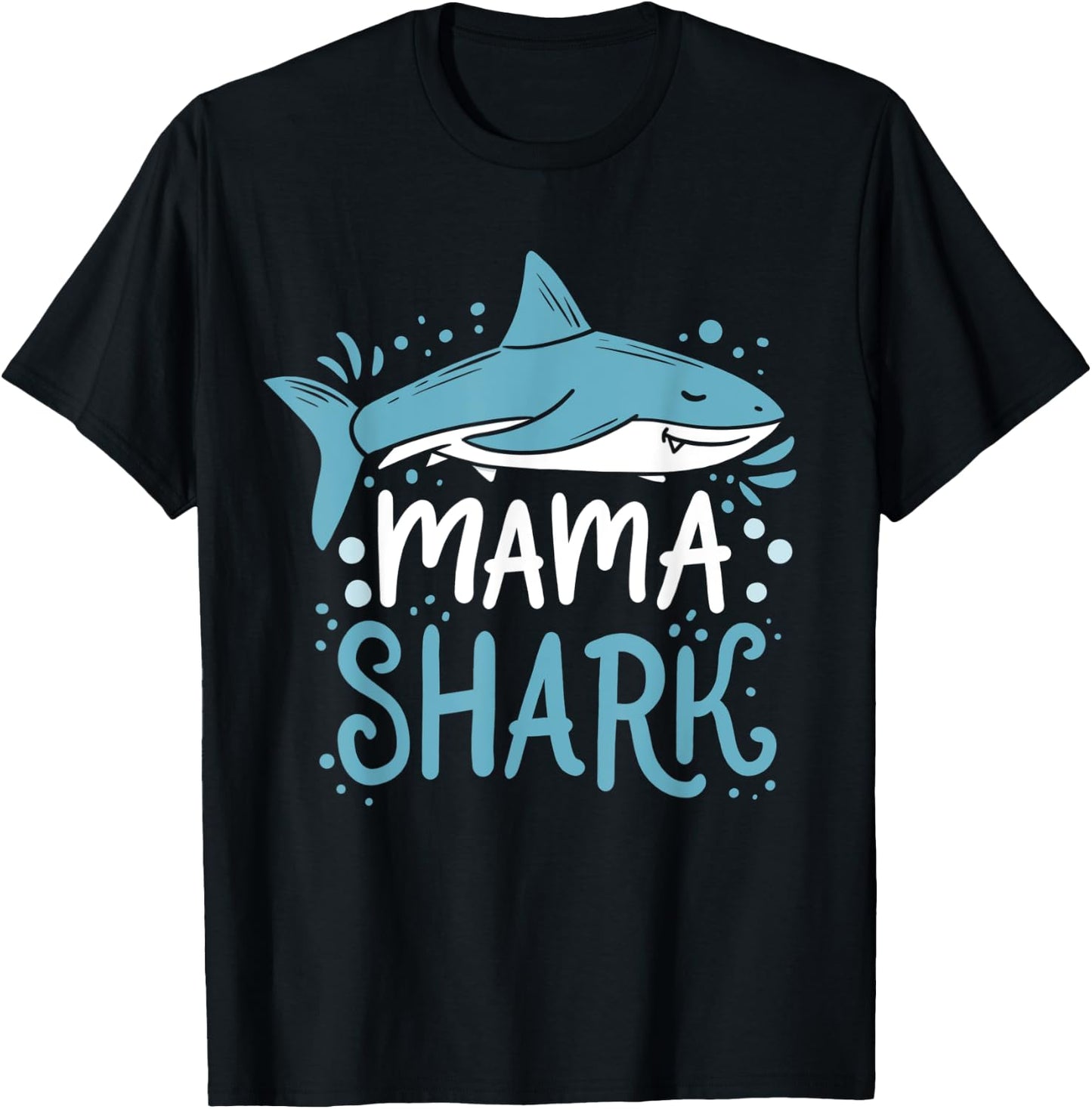 Mama Shark Mom Gift T-Shirt - T-Shirt | Black