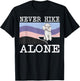 Never Hike Alone Poodle Dog Hiking T-Shirt - T-Shirt | Black