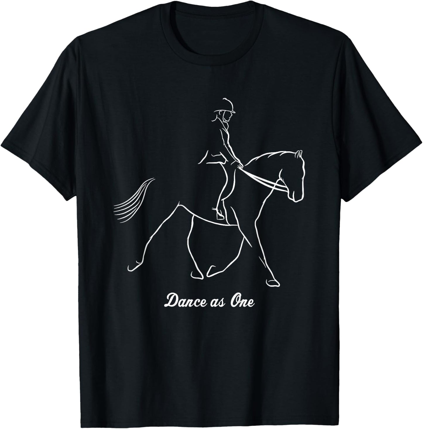 Funny Dressage Riding Horse Show Horseback Equestrian Gifts T-Shirt - T-Shirt | Black