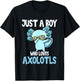 Mexican Walking Fish Just A Boy Who Loves Axolotls T-Shirt - T-Shirt | Black