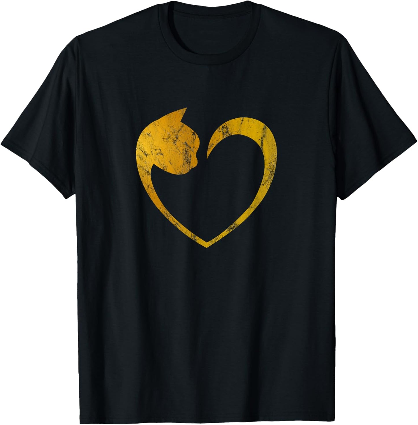 I Love Cats Cat Heart Shaped Cat Lover Gift T-Shirt - T-Shirt | Black