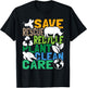 Save Bees Rescue Animals Recycle Plastic - Earth Day T-Shirt - T-Shirt | Black