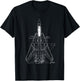 F14 Tomcat Navy Fighter Jet Diagram Blueprint T-Shirt - T-Shirt | Black