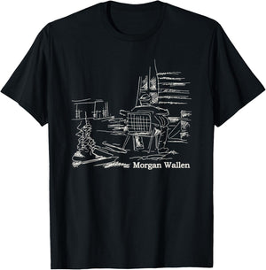 Official Morgan Wallen Illustrated T-Shirt - T-Shirt | Black