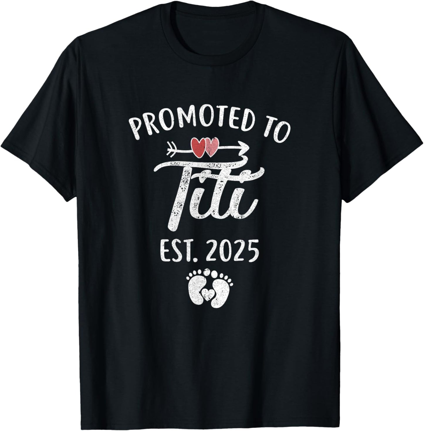Promoted To Titi Est 2025 Funny First Time Mothers Day T-Shirt - T-Shirt | Black