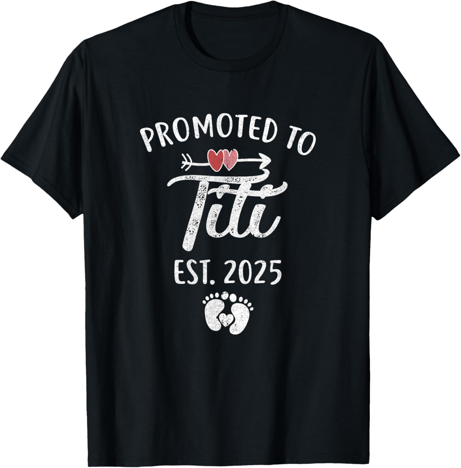 Promoted To Titi Est 2025 Funny First Time Mothers Day T-Shirt - T-Shirt | Black