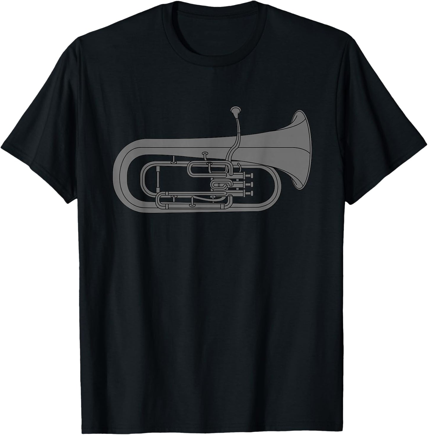 Funny Euphonium Player Marching Band Baritone Tuba Men Gift T-Shirt - T-Shirt | Black