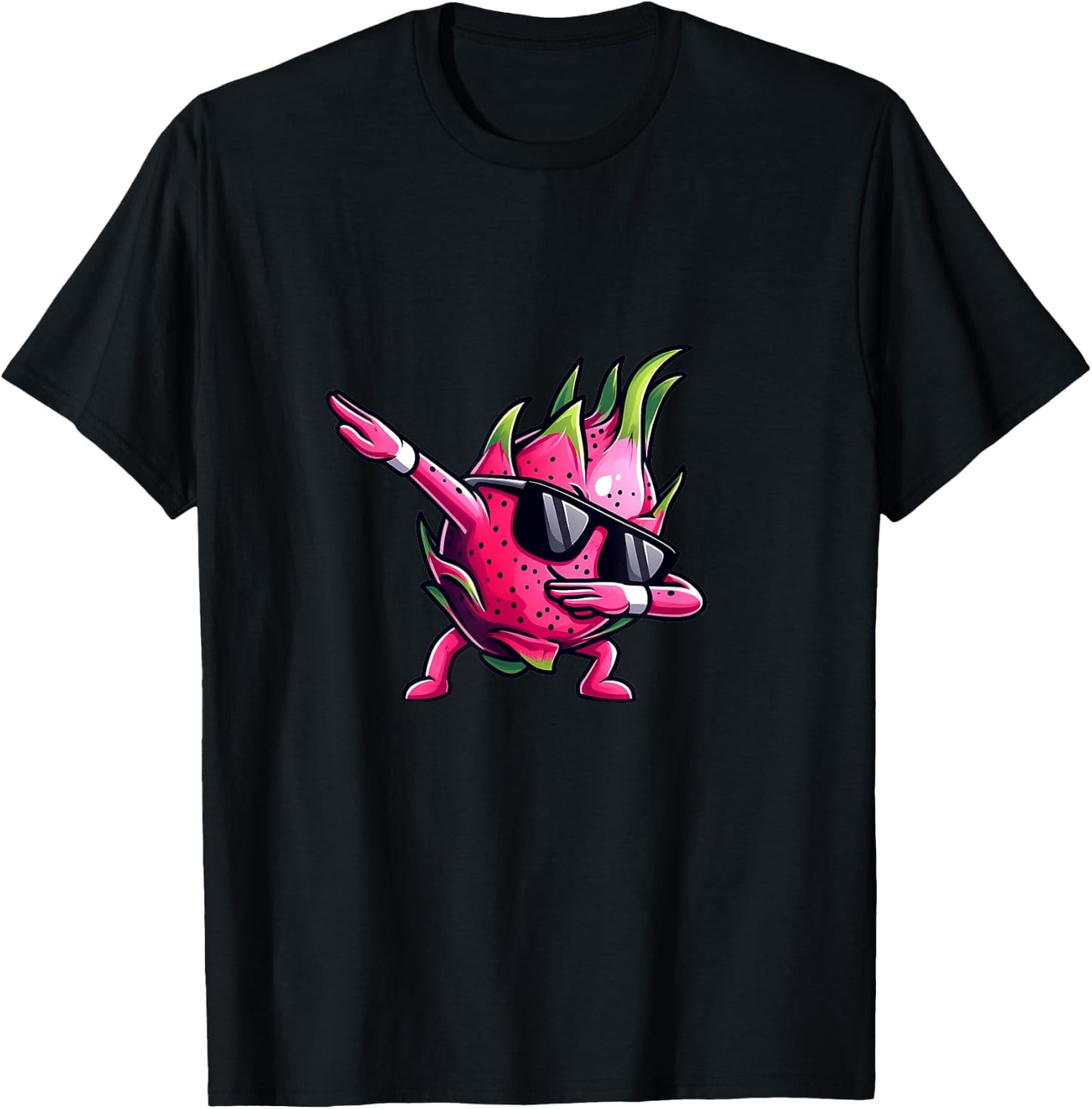 Dab Fruit Dancing Dabbing Dragon Fruit Meme T-Shirt - T-Shirt | Black