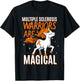 Niedliche Multiple Sklerose Awareness Kleidung Women's Graphic Black Small Classic Fit Short Sleeve Multiple Sclerosis Warriors Are Magical Unicorn Graphic T-Shirt - T-Shirt | Black