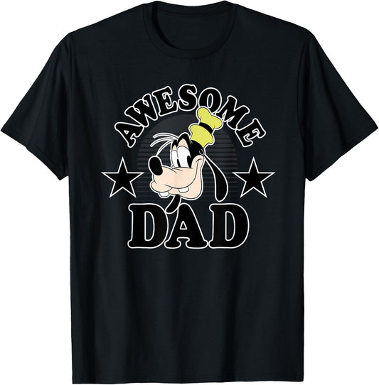 Disney Goofy Father's Day Awesome Dad T-Shirt - T-Shirt | Black