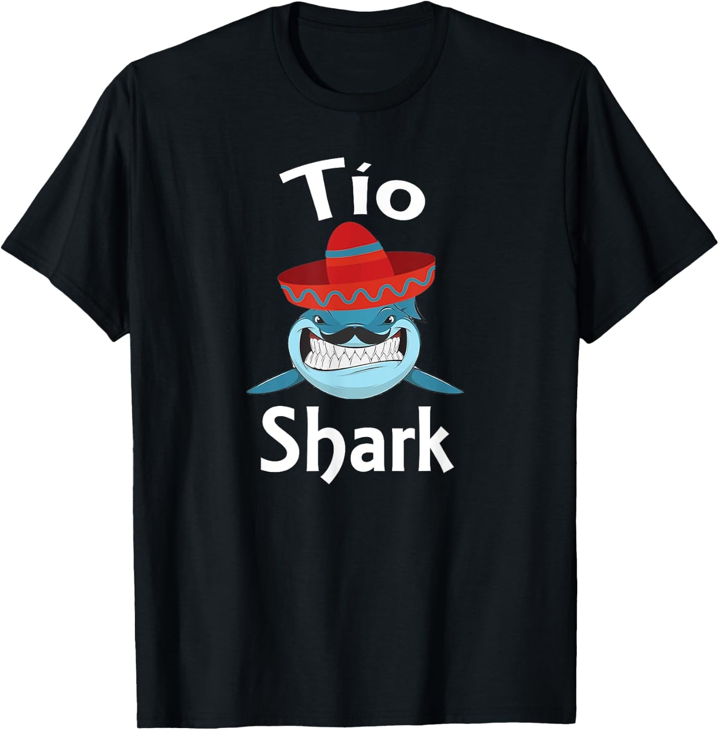 Funny Spanish Tio Shark Gifts For Uncle T-Shirt - T-Shirt | Black