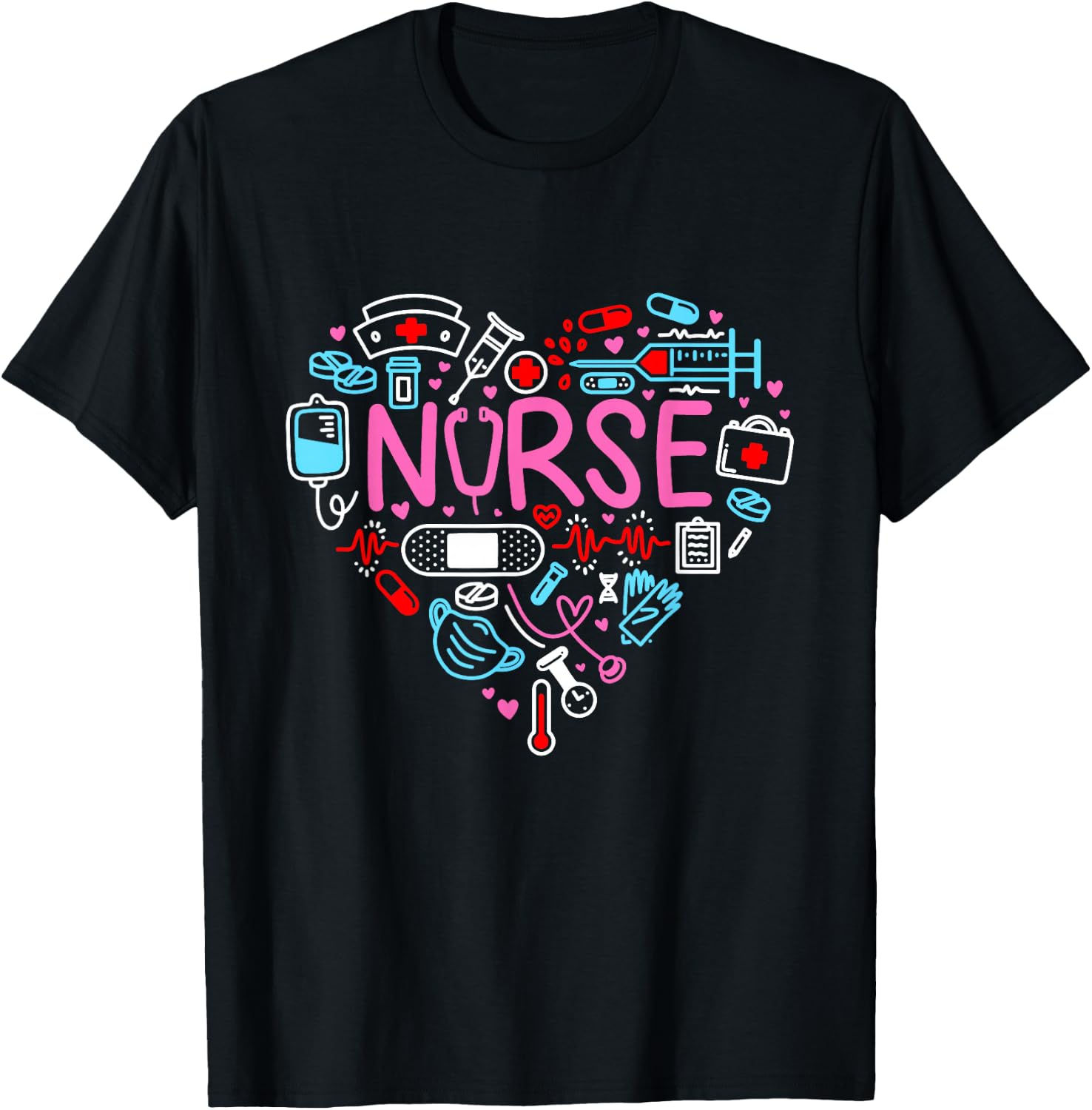 Nurse Love Nursing Student RN Life Thank You Gifts T-Shirt - T-Shirt | Black