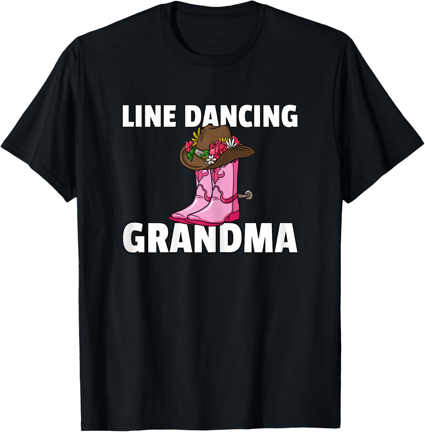 Line Dance Grandma Country Music Dancing Dancer T-Shirt - T-Shirt | Black