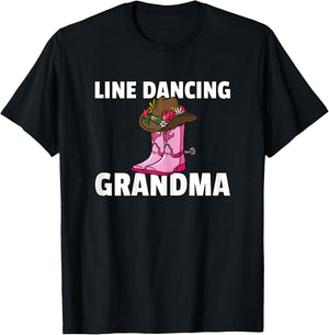 Line Dance Grandma Country Music Dancing Dancer T-Shirt - T-Shirt | Black