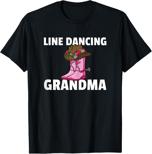 Line Dance Grandma Country Music Dancing Dancer T-Shirt - T-Shirt | Black
