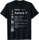 Saturn V Blueprint Style - NASA History - Apollo Program T-Shirt - T-Shirt | Black