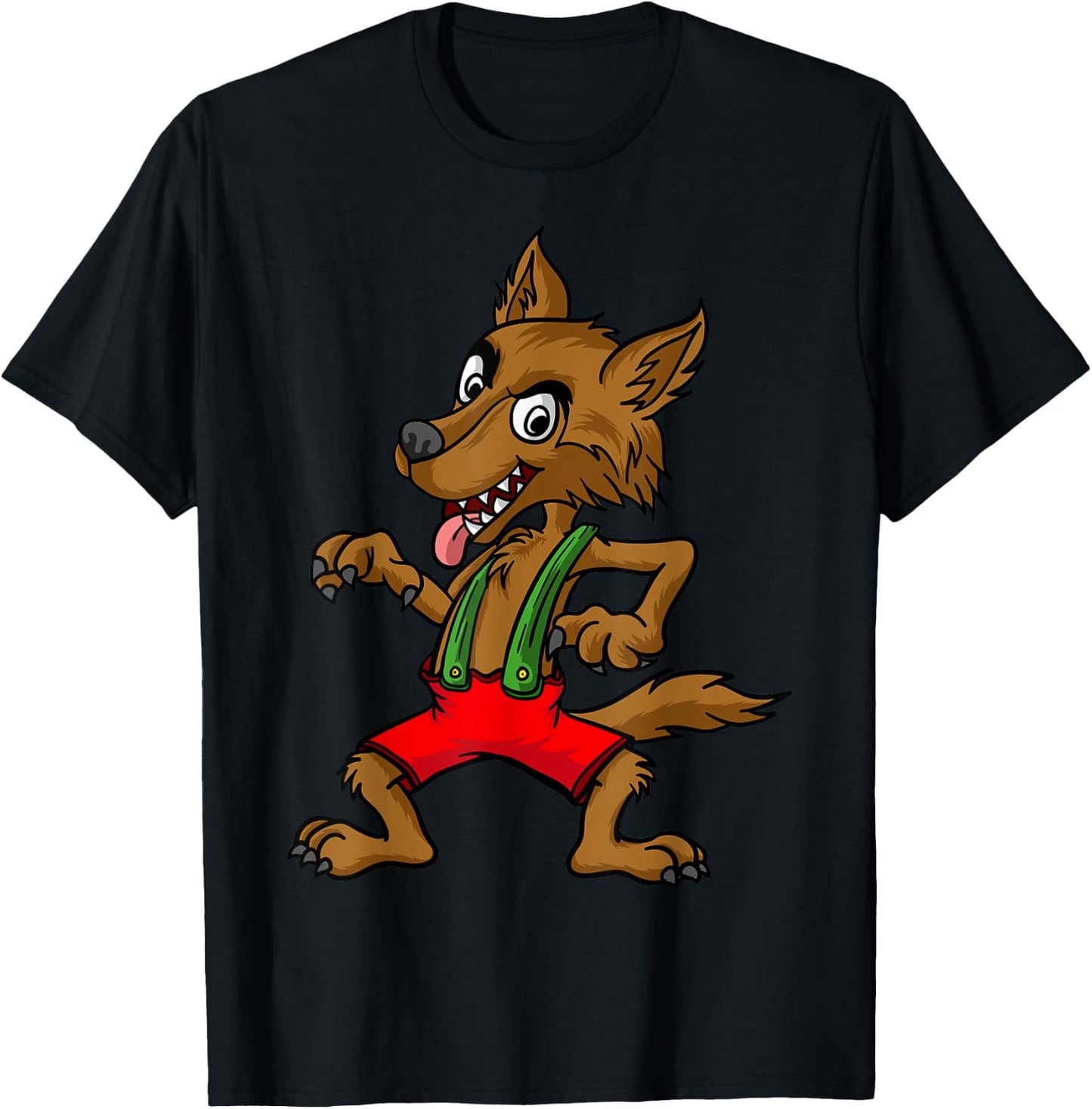 Three Pigs Lazy Halloween Costume - Bad Wolf T-Shirt - T-Shirt | Black