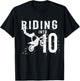 Riding Into 10 Years Old 10th Birthday Boy Dirt Bike Party T-Shirt - T-Shirt | Black
