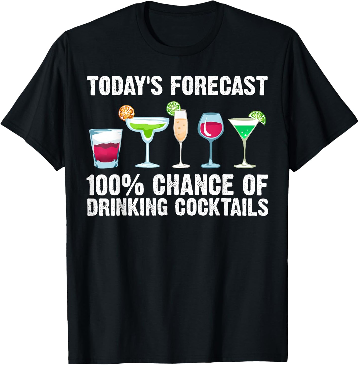 Funny Cocktail Gift Men Women Mixed Drinks Lovers Drinkers T-Shirt - T-Shirt | Black