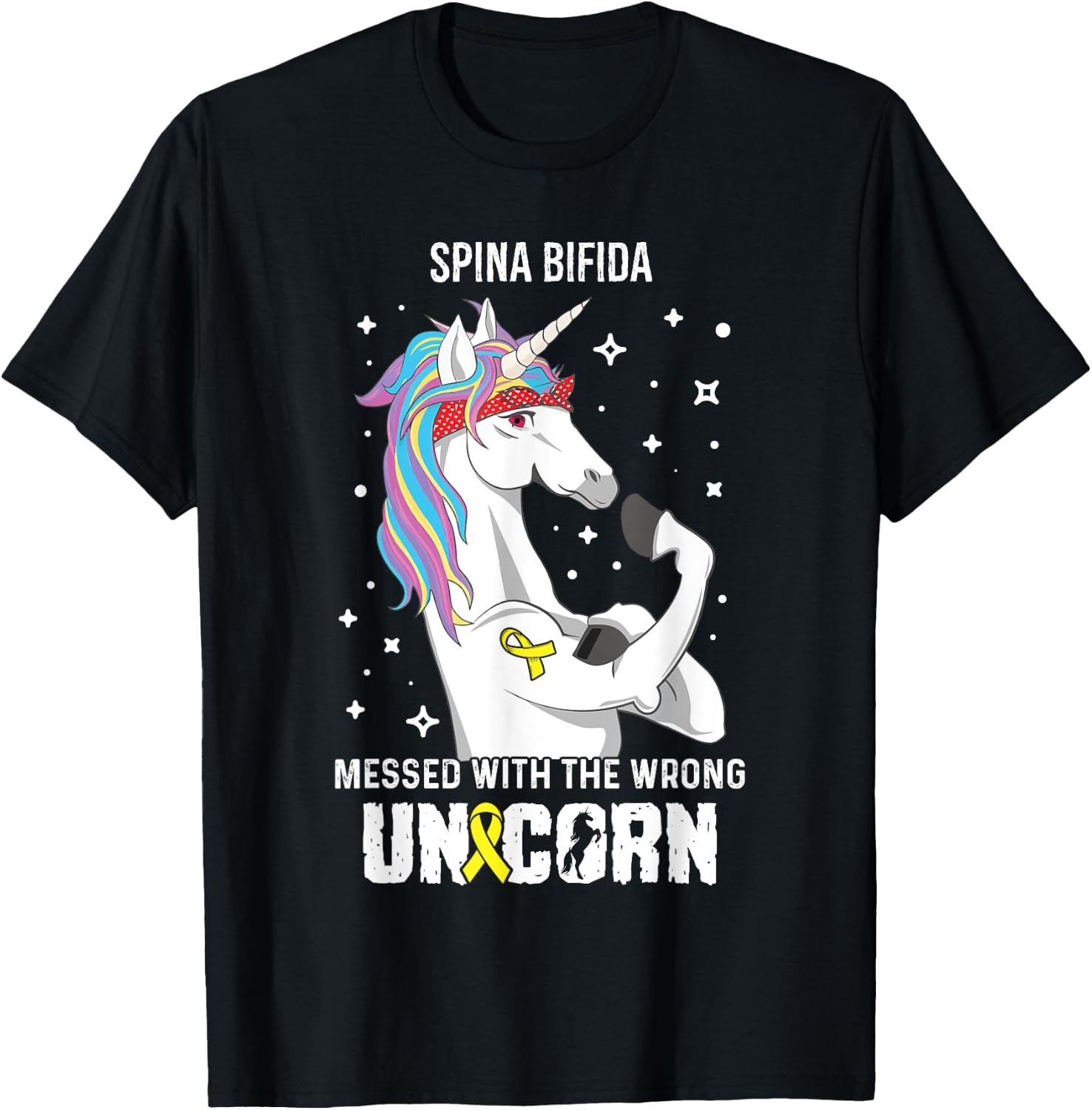 Wrong Unicorn- Spina Bifida Awareness Item T-Shirt - T-Shirt | Black